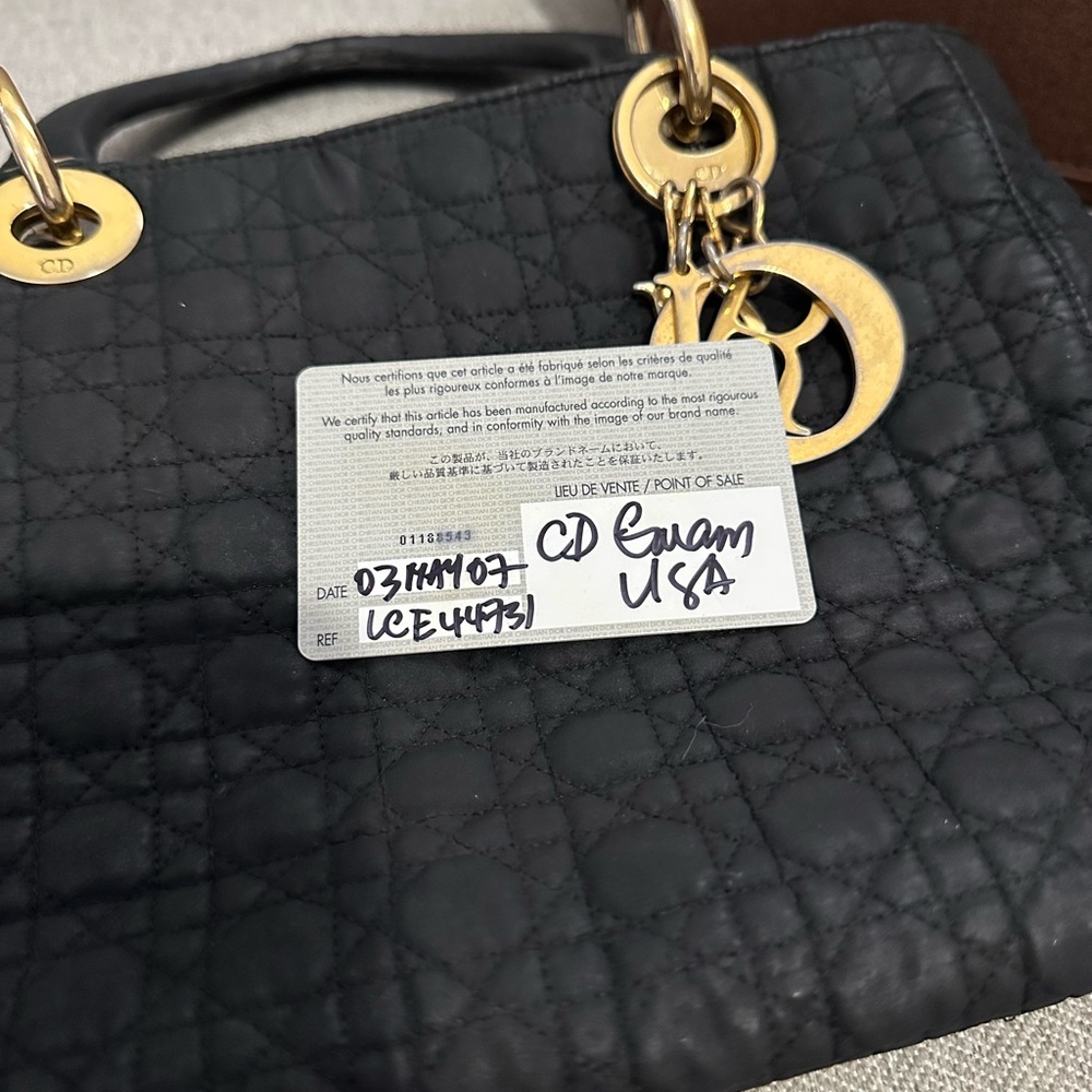 ✅ Authentic Vintage lady Dior Black Quilted Handbag - Picture 3 of 14